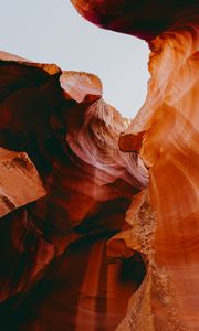 Preview wallpaper canyon, cliffs, brown, relief, wavy