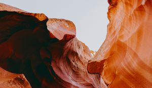 Preview wallpaper canyon, cliffs, brown, relief, wavy