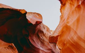 Preview wallpaper canyon, cliffs, brown, relief, wavy