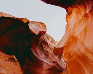 Preview wallpaper canyon, cliffs, brown, relief, wavy
