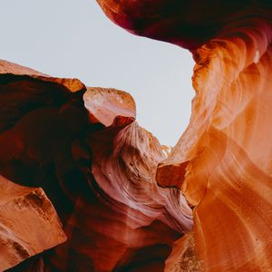 Preview wallpaper canyon, cliffs, brown, relief, wavy