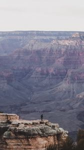 Preview wallpaper canyon, cliffs, silhouette, landscape, aerial view