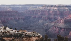 Preview wallpaper canyon, cliffs, silhouette, landscape, aerial view