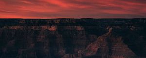 Preview wallpaper canyon, cliffs, twilight, dark, landscape