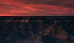 Preview wallpaper canyon, cliffs, twilight, dark, landscape