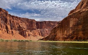 Preview wallpaper canyon, lake, rocks, nature