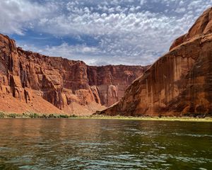 Preview wallpaper canyon, lake, rocks, nature