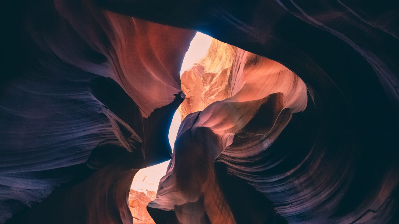 Wallpaper canyon, layers, shadows, dark