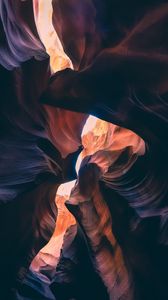 Preview wallpaper canyon, layers, shadows, dark