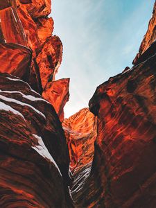 Preview wallpaper canyon, layers, sky, mountains