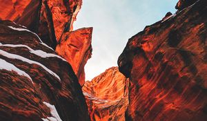 Preview wallpaper canyon, layers, sky, mountains