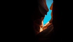 Preview wallpaper canyon, light, relief, darkness