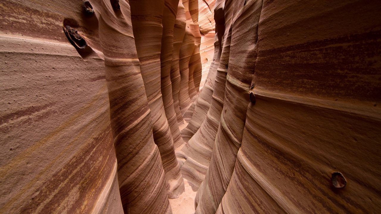 Wallpaper canyon, lines, pass, yellow, sand