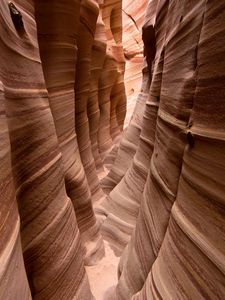 Preview wallpaper canyon, lines, pass, yellow, sand