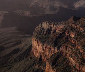 Preview wallpaper canyon, mountains, cliff, aerial view, landscape