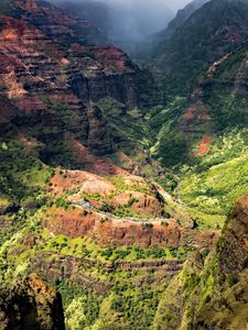 Preview wallpaper canyon, mountains, relief, rocks, landscape, nature