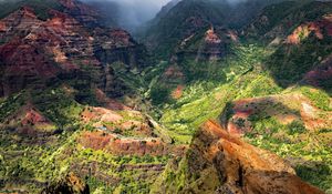 Preview wallpaper canyon, mountains, relief, rocks, landscape, nature