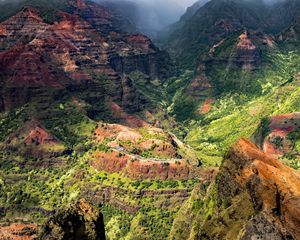 Preview wallpaper canyon, mountains, relief, rocks, landscape, nature