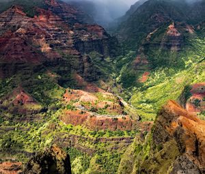 Preview wallpaper canyon, mountains, relief, rocks, landscape, nature