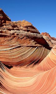 Preview wallpaper canyon, pattern, lines, orange, stones