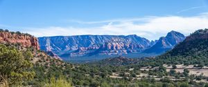 Preview wallpaper canyon, prairie, cacti, bushes, rocks