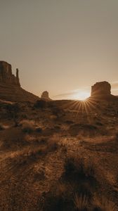 Preview wallpaper canyon, prairies, desert, grass