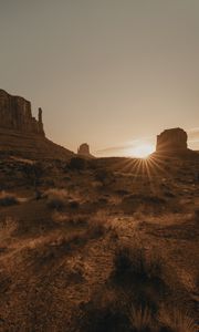 Preview wallpaper canyon, prairies, desert, grass