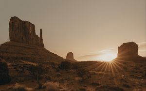 Preview wallpaper canyon, prairies, desert, grass