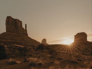 Preview wallpaper canyon, prairies, desert, grass