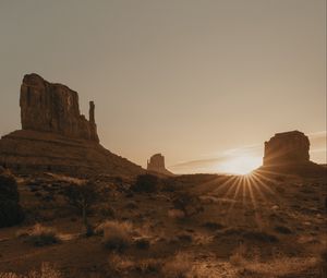 Preview wallpaper canyon, prairies, desert, grass