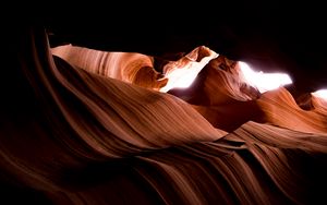 Preview wallpaper canyon, relief, cave, light