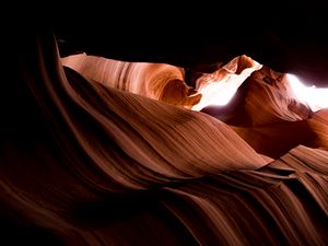 Preview wallpaper canyon, relief, cave, light