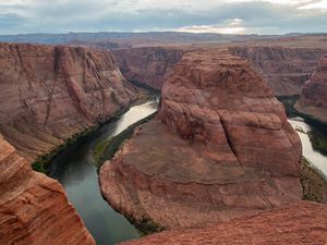 Preview wallpaper canyon, river, rocks, stones, landscape