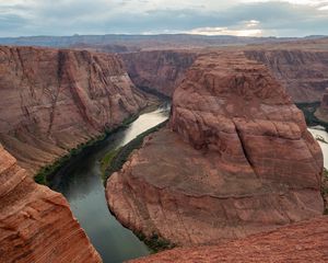 Preview wallpaper canyon, river, rocks, stones, landscape