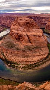 Preview wallpaper canyon, river, rocks, distance