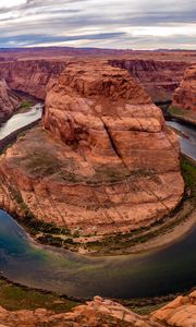 Preview wallpaper canyon, river, rocks, distance