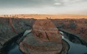 Preview wallpaper canyon, rock, river, landscape