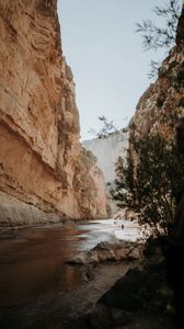 Preview wallpaper canyon, rock, river, nature