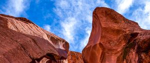 Preview wallpaper canyon, rock, sky, cave, bottom view