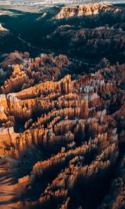 Preview wallpaper canyon, rocks, aerial view, river, forest, relief, landscape