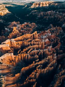 Preview wallpaper canyon, rocks, aerial view, river, forest, relief, landscape