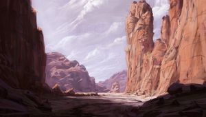 Preview wallpaper canyon, rocks, art