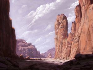 Preview wallpaper canyon, rocks, art