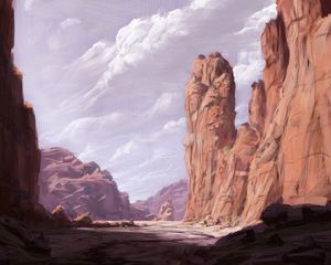 Preview wallpaper canyon, rocks, art