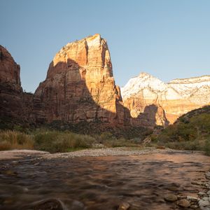 Preview wallpaper canyon, rocks, cliff, stones, river