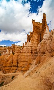 Preview wallpaper canyon, rocks, clouds, sky