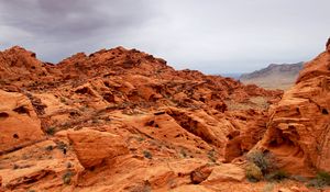 Preview wallpaper canyon, rocks, man, silhouette, alone, nature