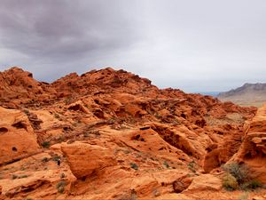 Preview wallpaper canyon, rocks, man, silhouette, alone, nature