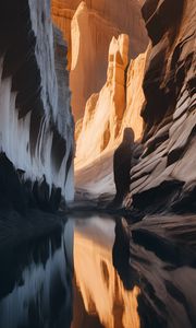 Preview wallpaper canyon, rocks, mountains, river, nature