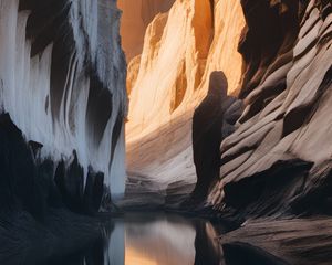 Preview wallpaper canyon, rocks, mountains, river, nature